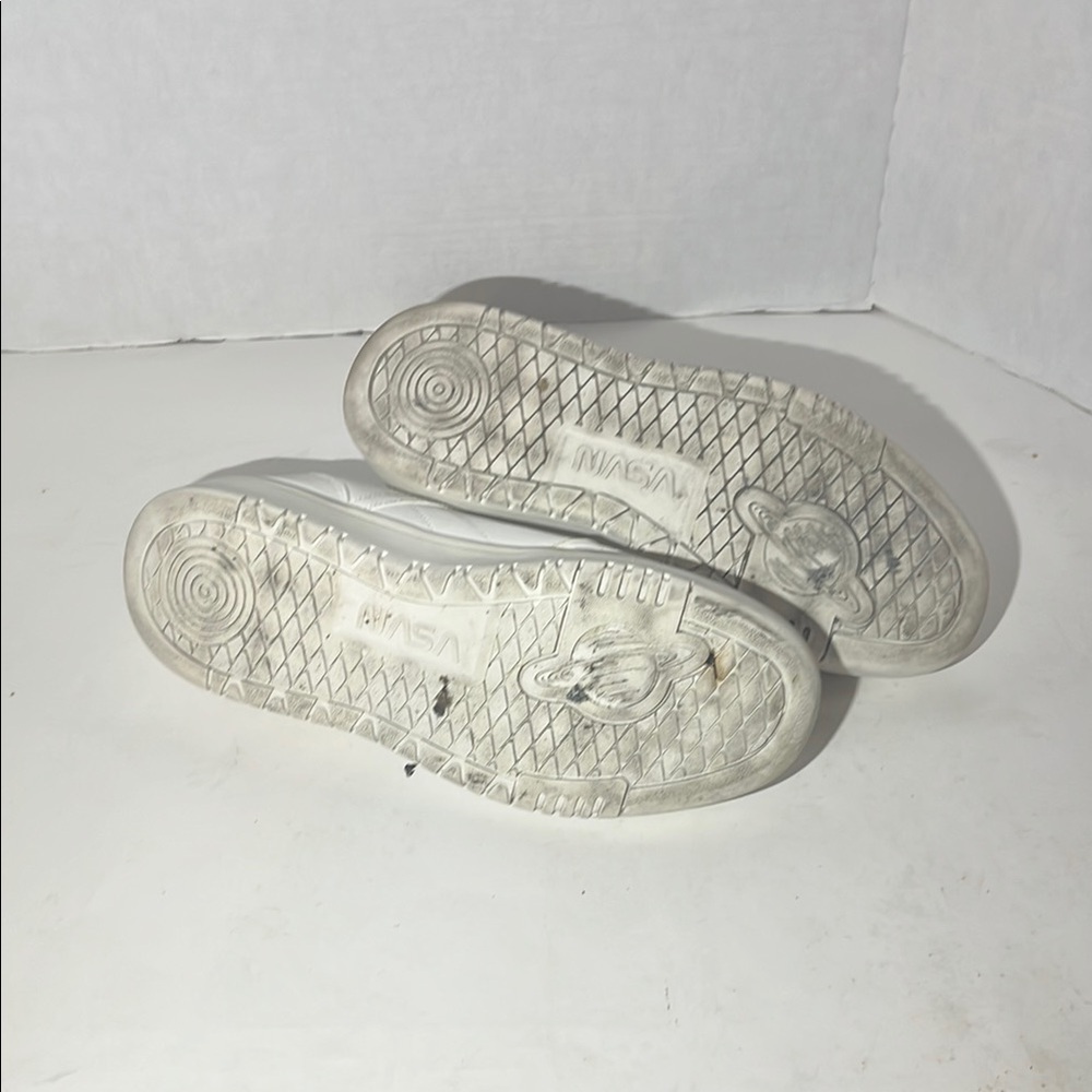 White NASA Sneakers with Red Laces - Picture 8 of 11